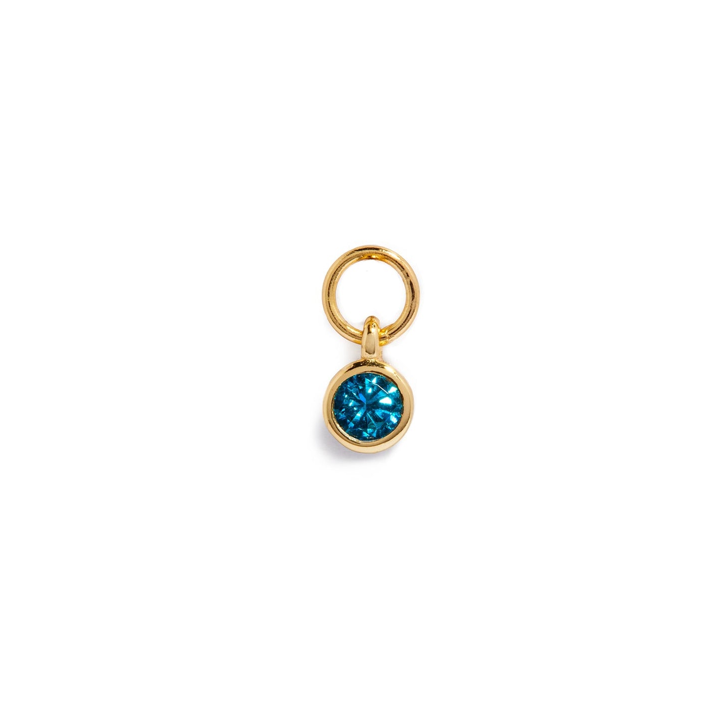 Stories Mini Birthstone Hoop Charm (Gold)