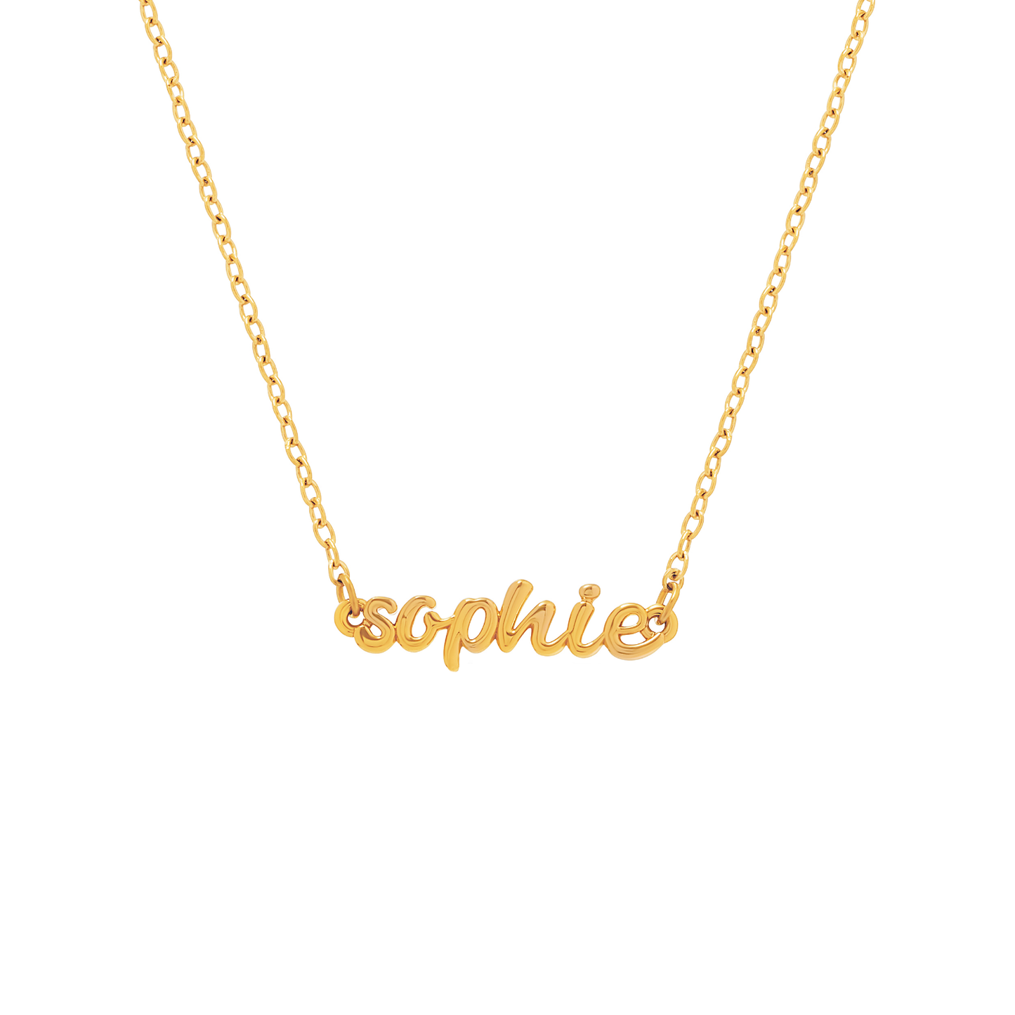 Script Name Necklace (Gold)