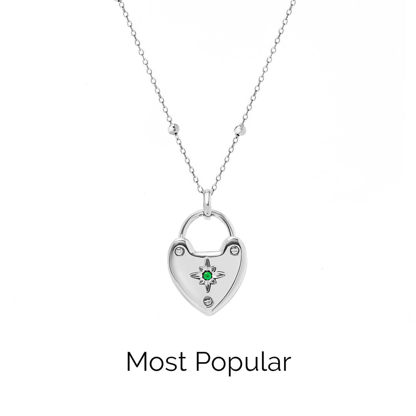 Photo Love Locket Necklace (Silver)