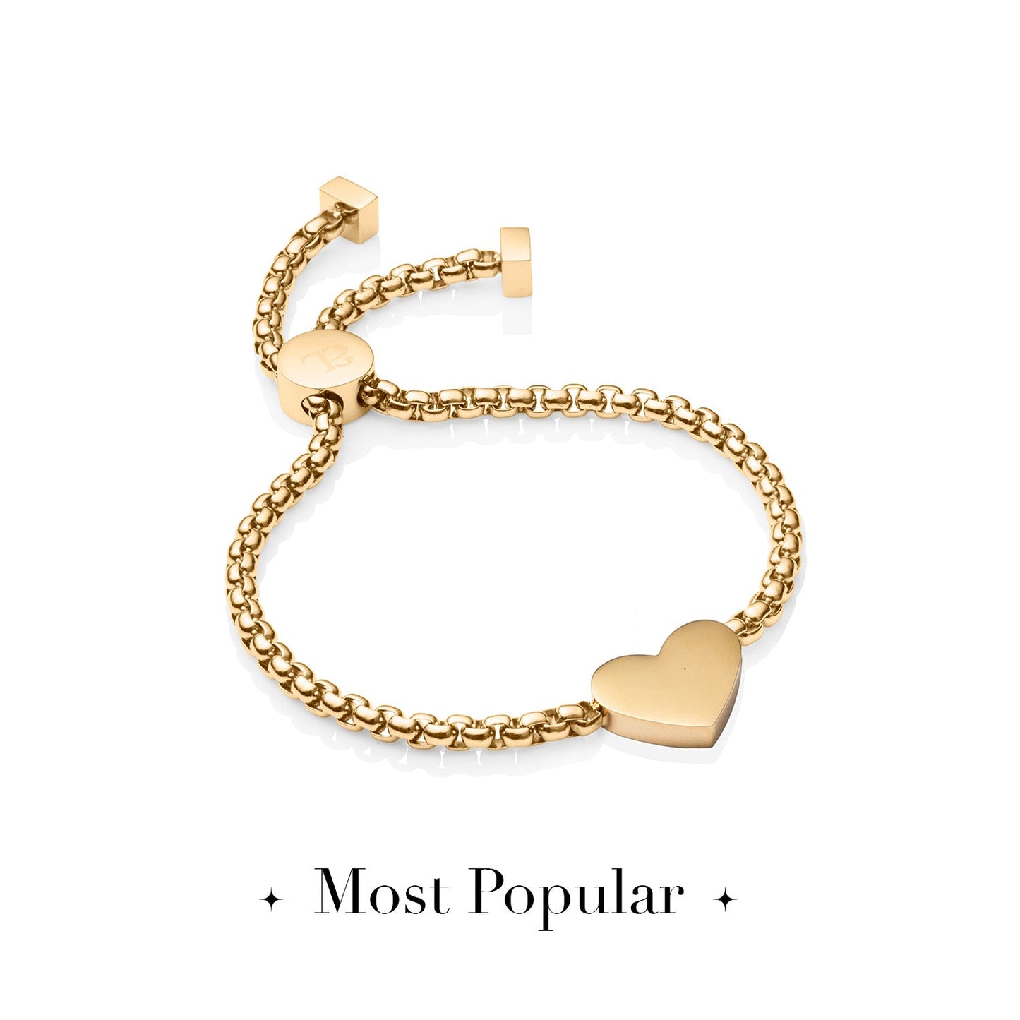 Initial Heart Bracelet (Gold)