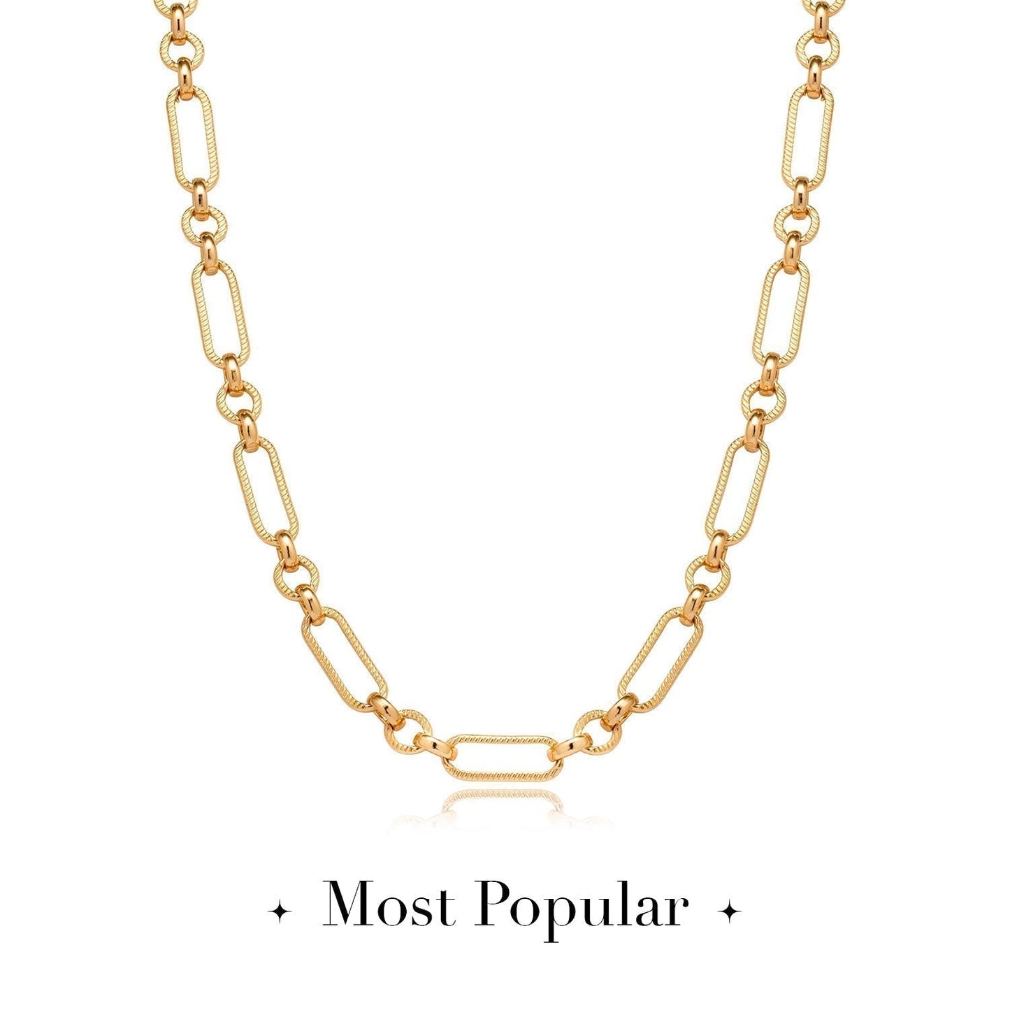 Figaro Chain Necklace (Gold)