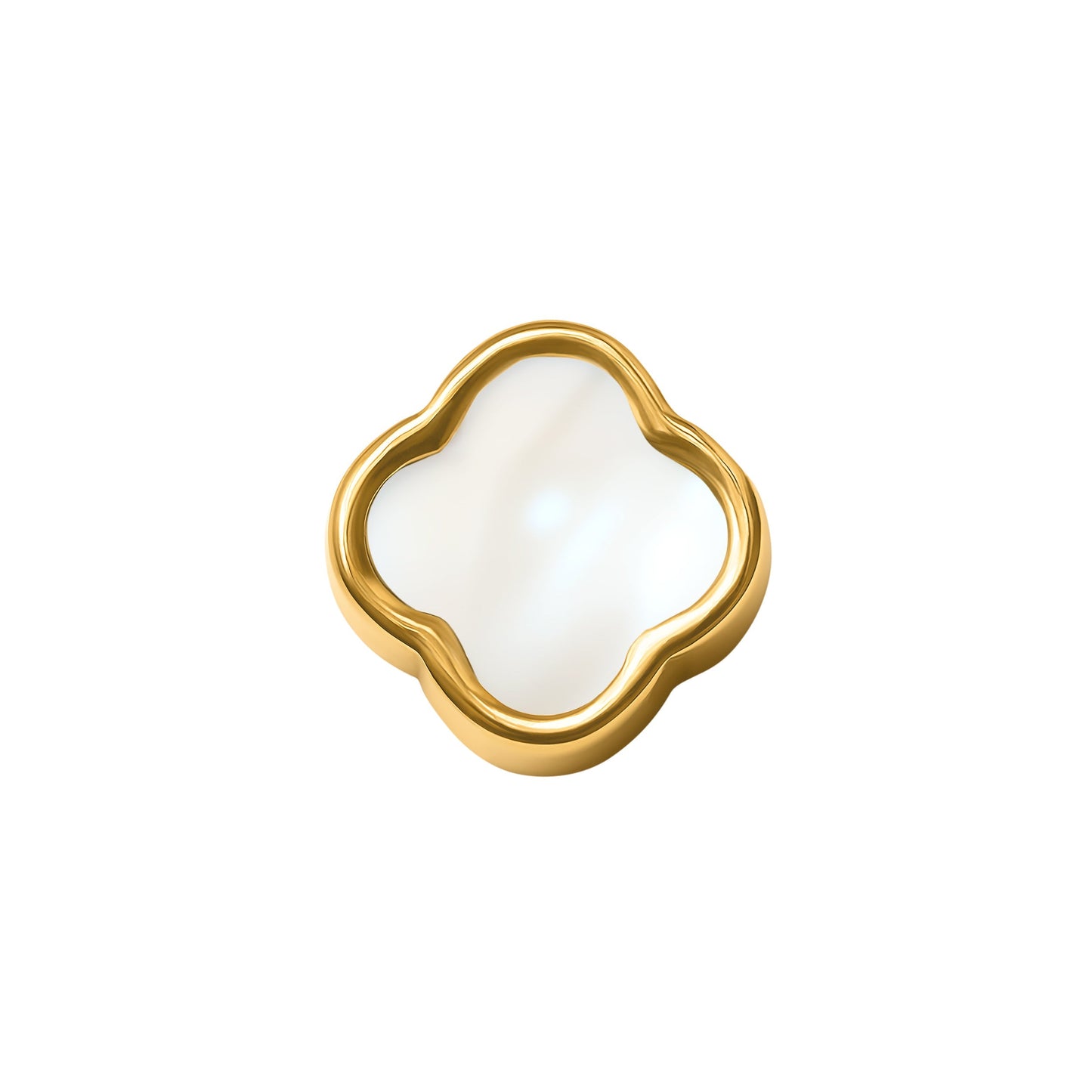 Mini Pearl Clover Charm (Gold)