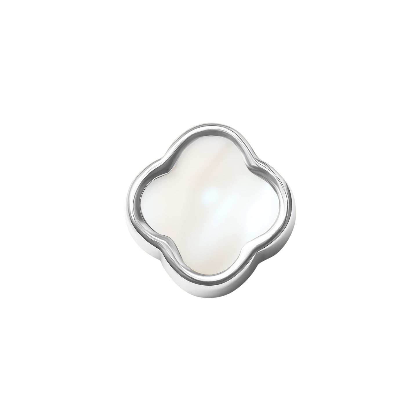 Pearl Clover Necklace Charm (Silver)