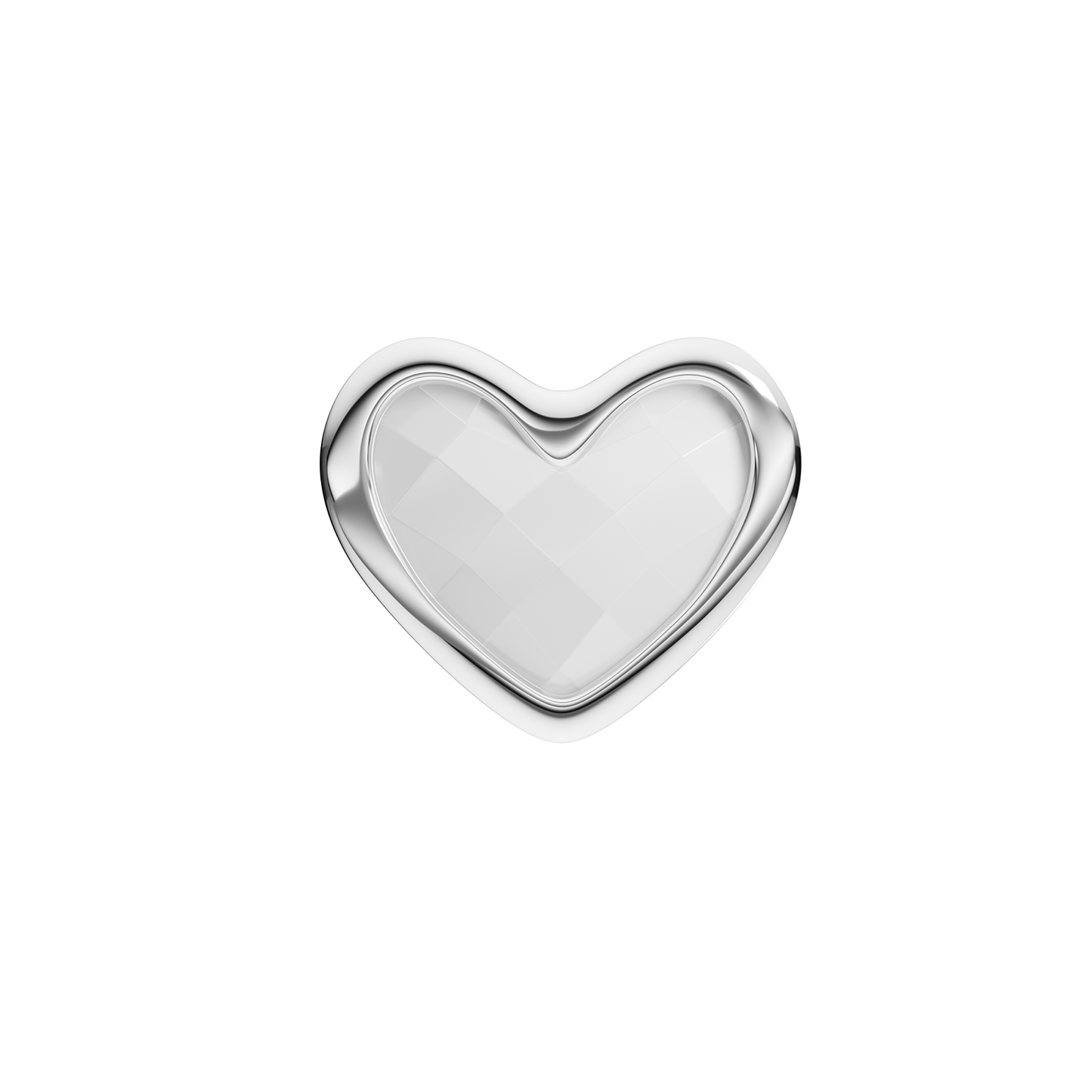 Made Mine Moonstone Heart Necklace Charm (Silver)