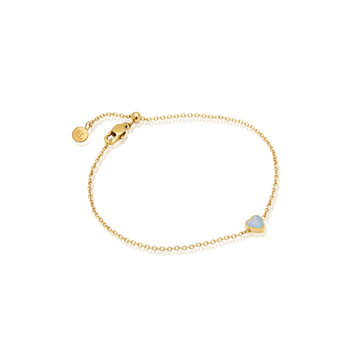 Made Mine Blue Heart Bracelet (Gold)
