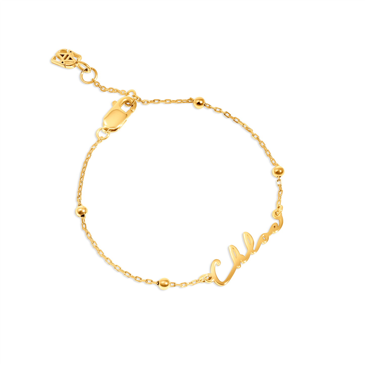 Fine Mini Signature Name Bracelet (Gold)