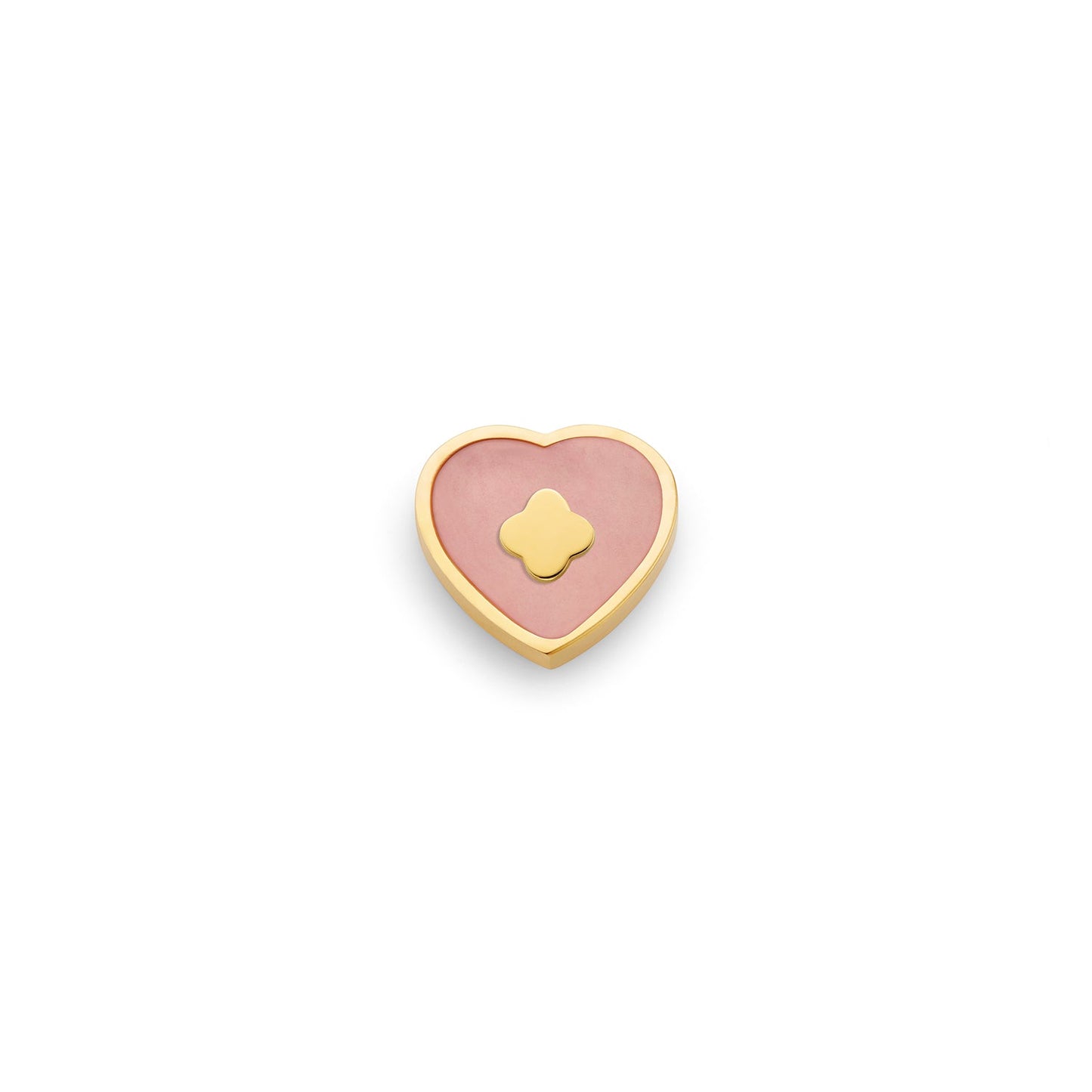 Black Enamel Heart Charms (Gold) - Plain