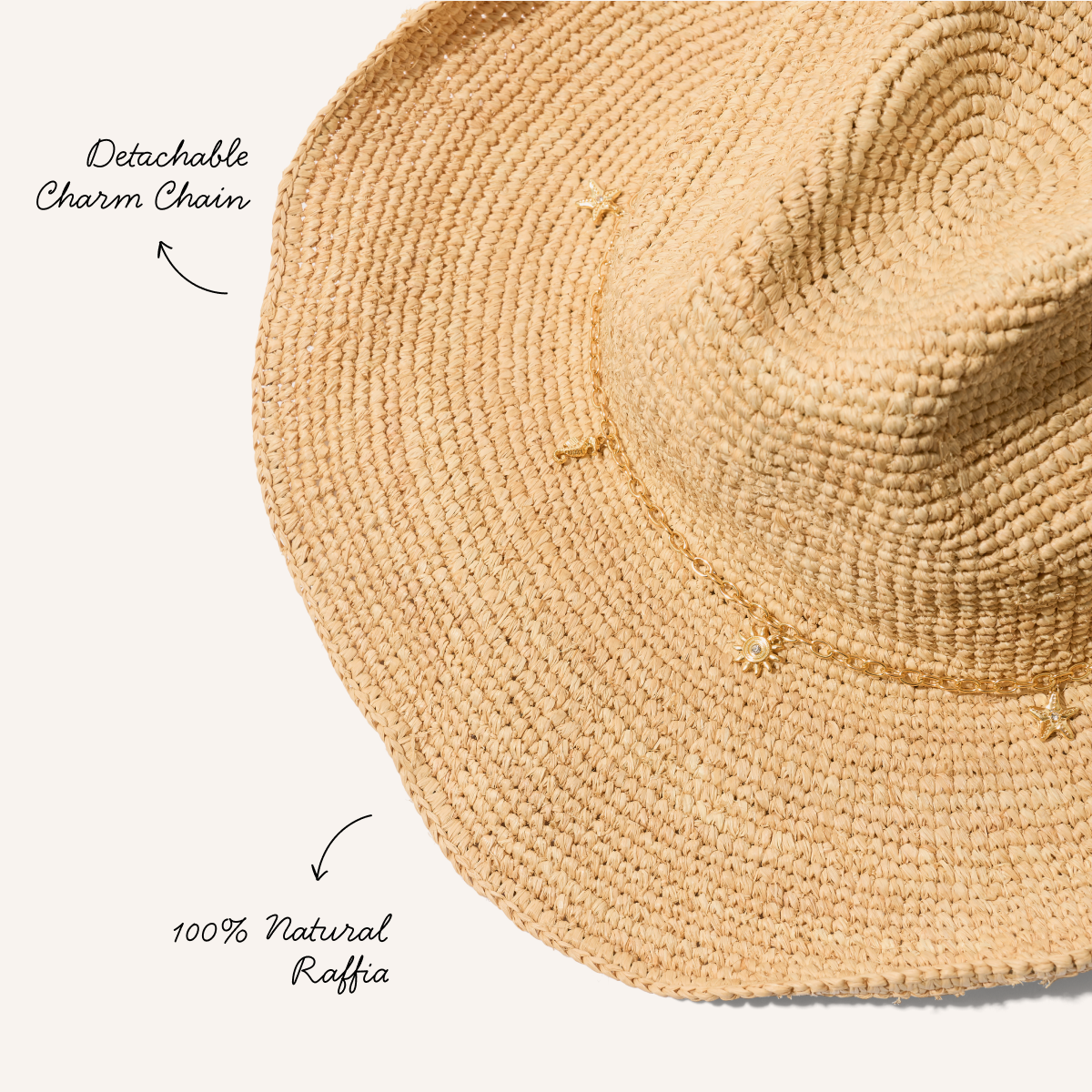 Raffia Cowboy Hat (Natural)