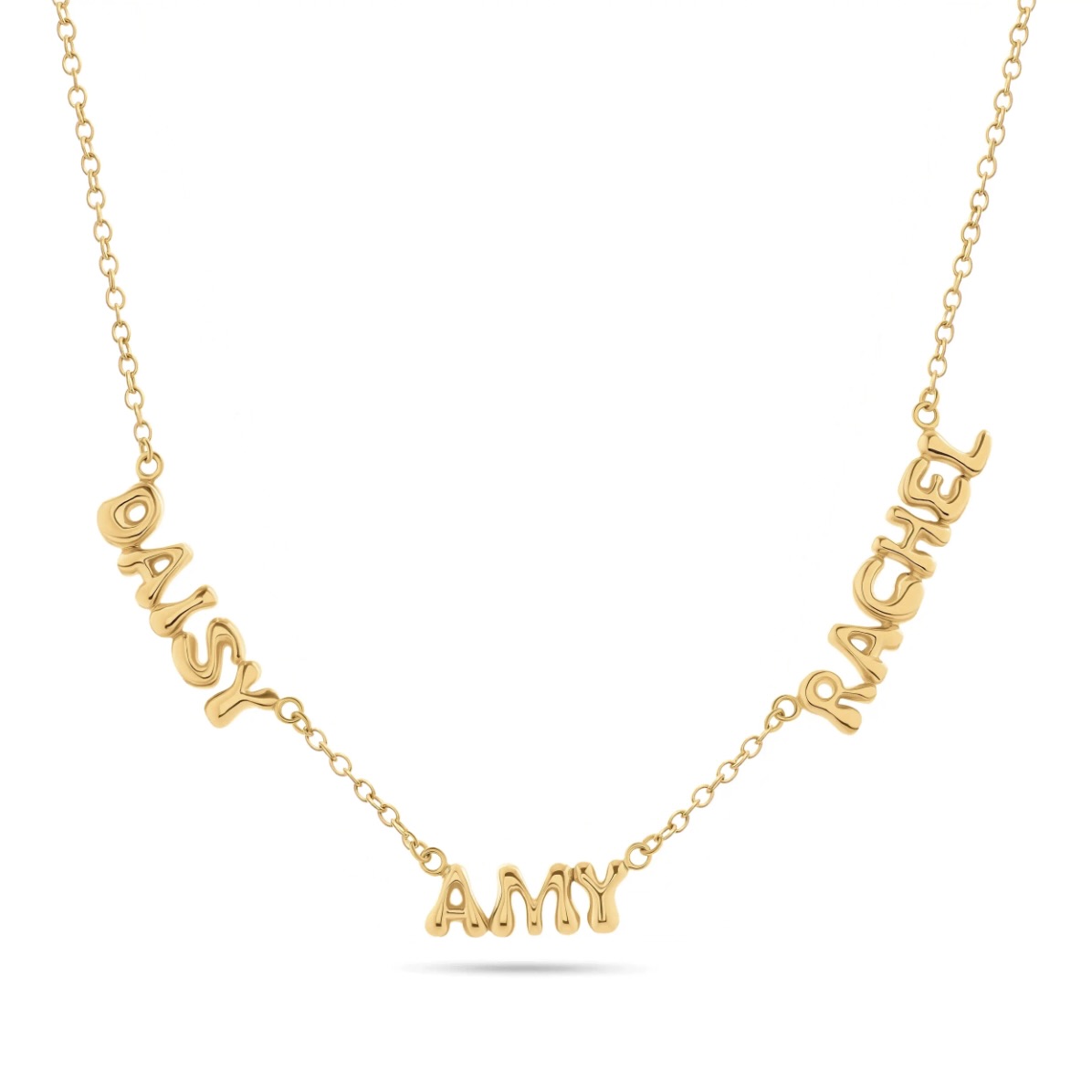 Bubble Name Necklace (Gold)