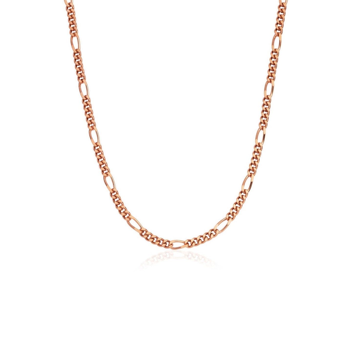 Layering Small Figaro Chain Necklace (Rose Gold)