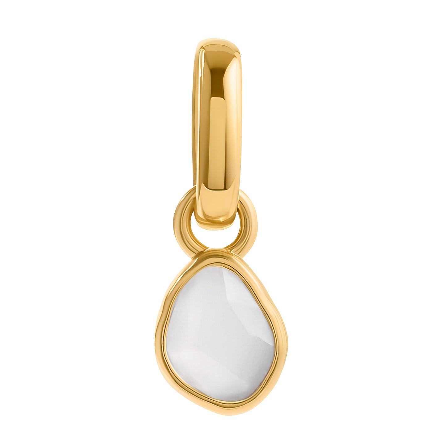 Signature Cut White Quartz Pendant (Gold)