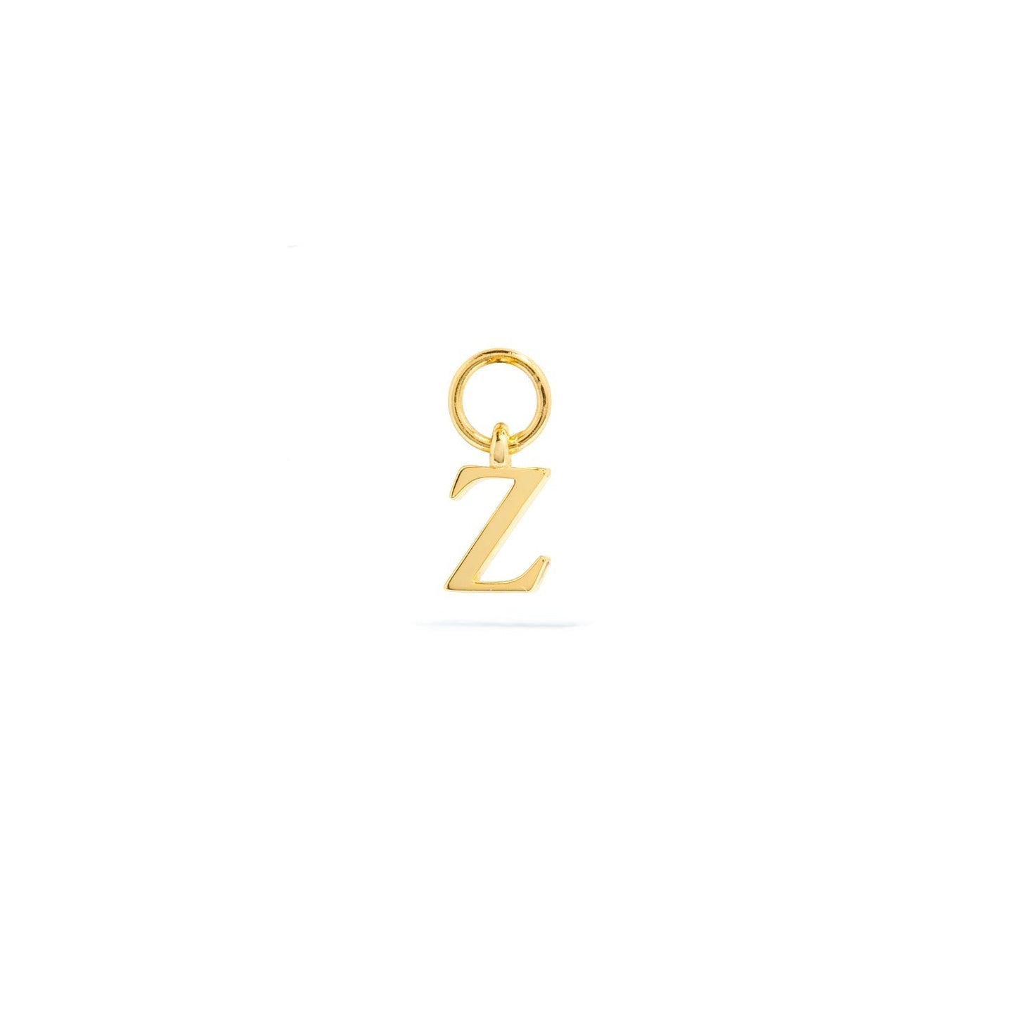 Stories Mini Initial Hoop Charm (Gold)
