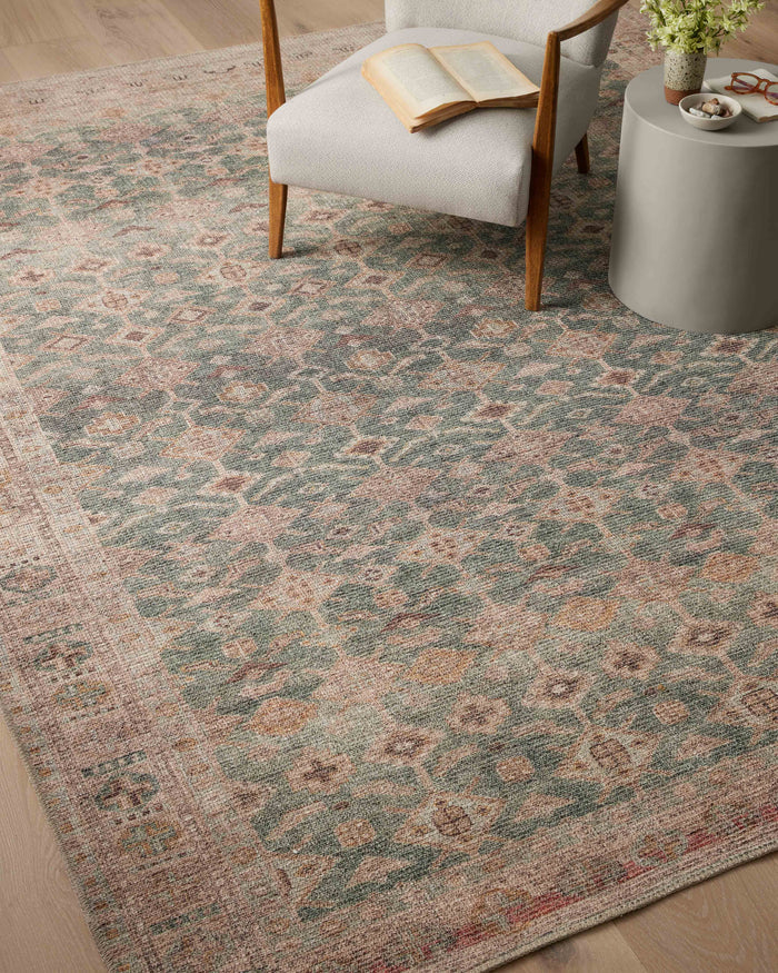 The Rug Corner Angela Rose x Loloi Angela Rose - Aubrey Aqua / Sand Area Rug