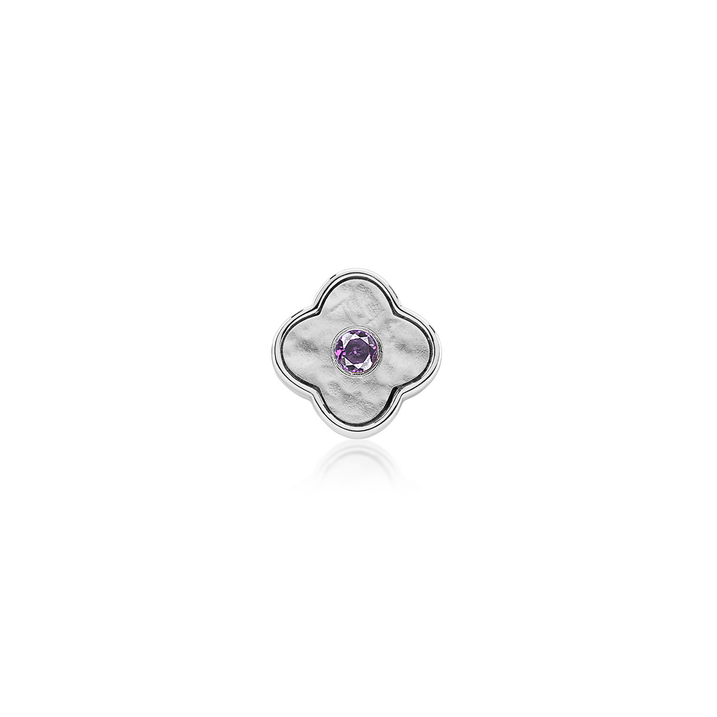 Molten Clover Charms (Silver) - Birthstones