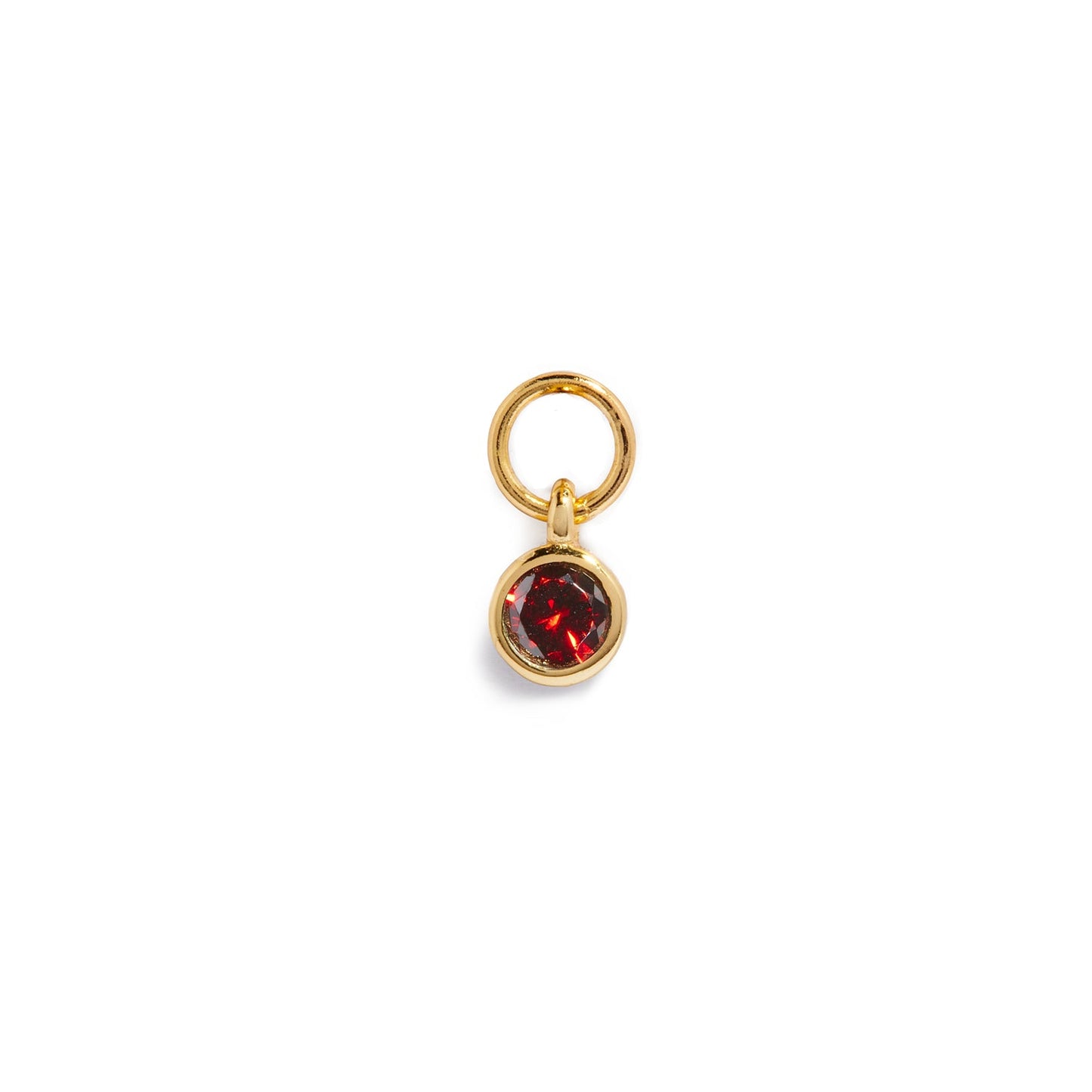 Stories Mini Birthstone Hoop Charm (Gold)