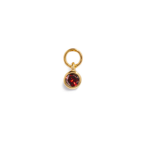 Stories Mini Birthstone Hoop Charm (Gold)