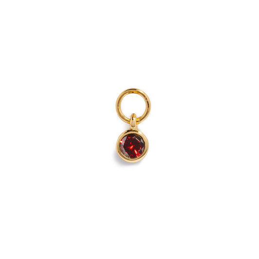 Stories Mini Birthstone Hoop Charm (Gold)
