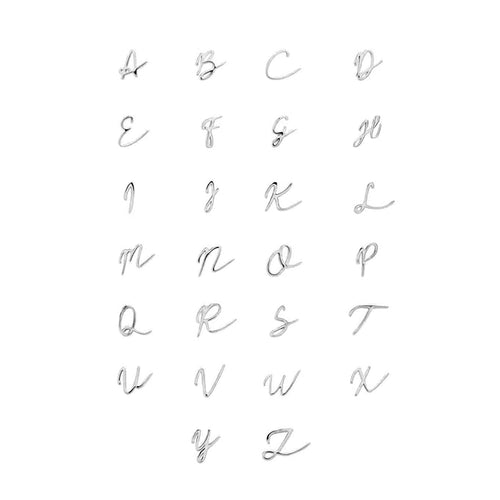 Made Mine Charms - Script Initial Charms (Silver)