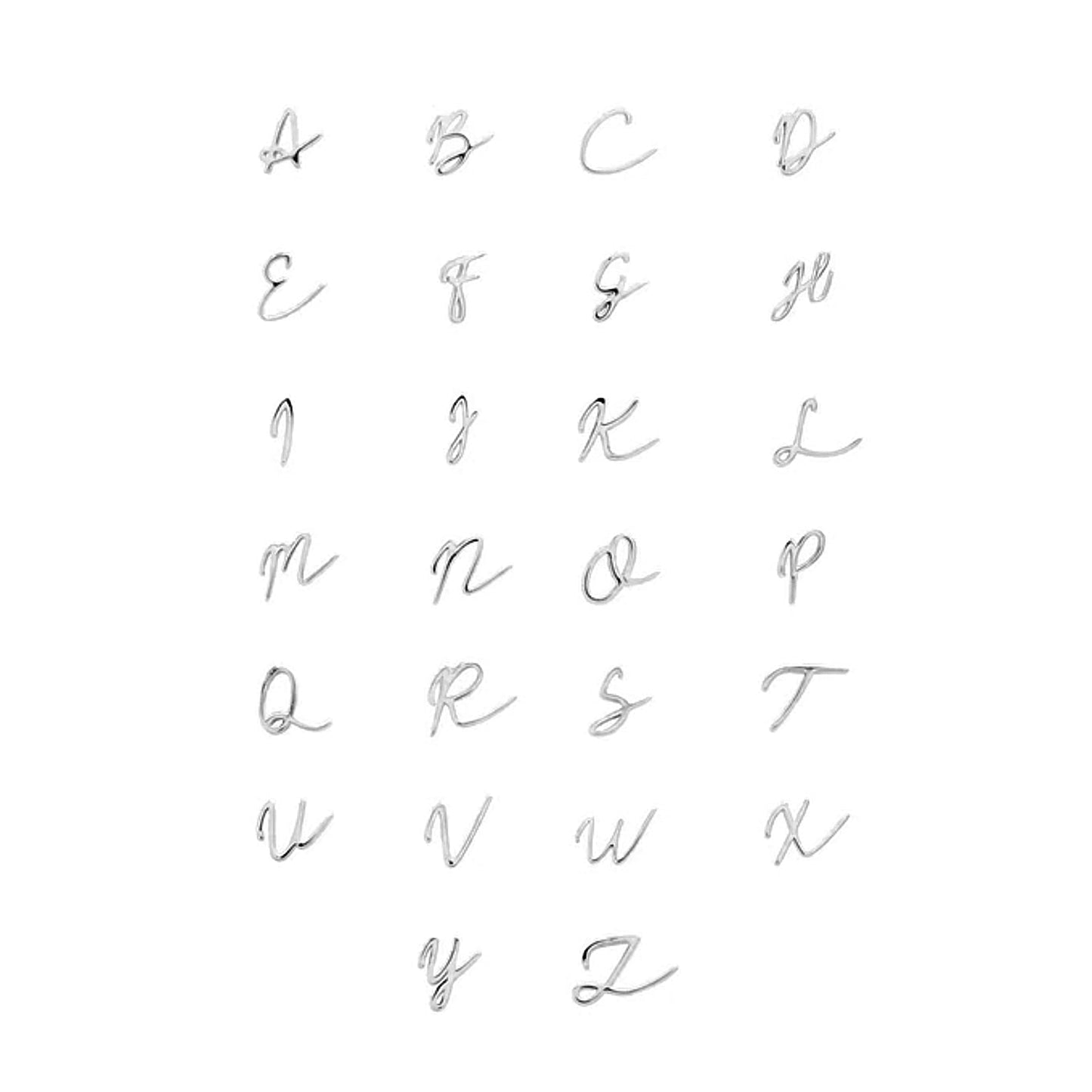 Made Mine Charms - Script Initial Charms (Silver)