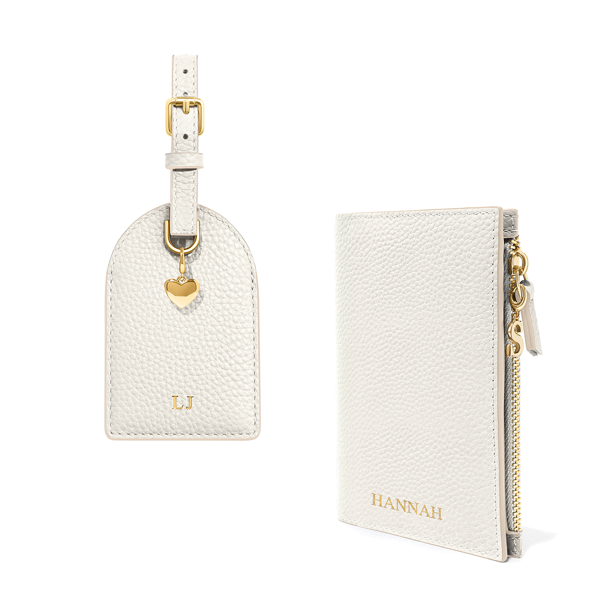 Leather Travel Set (Ivory)