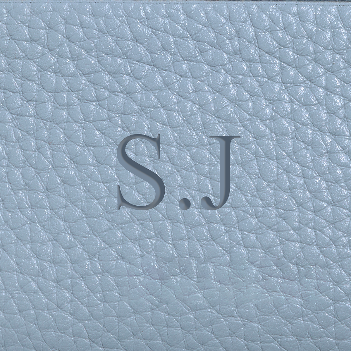 Leather Luggage Tag (Powder Blue)