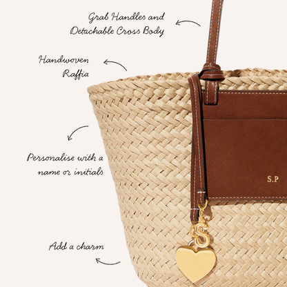 Large Raffia Structured Bag (Natural)