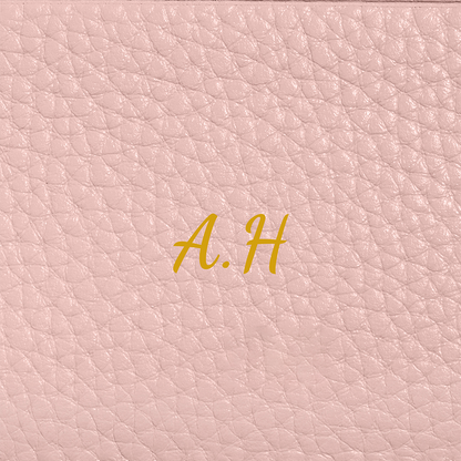 Leather Clutch Pouch (Blush)