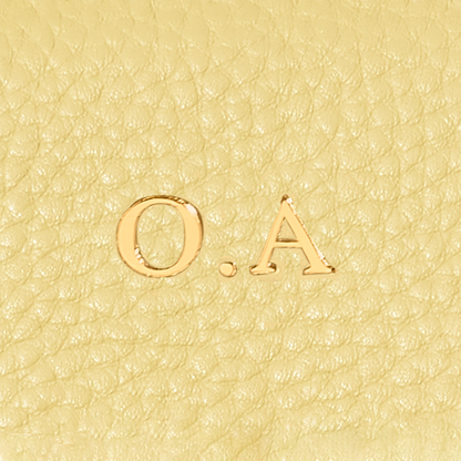 Leather Sun Keyring (Butter Yellow)