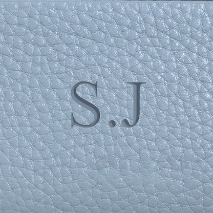 Leather Card Holder (Powder Blue)
