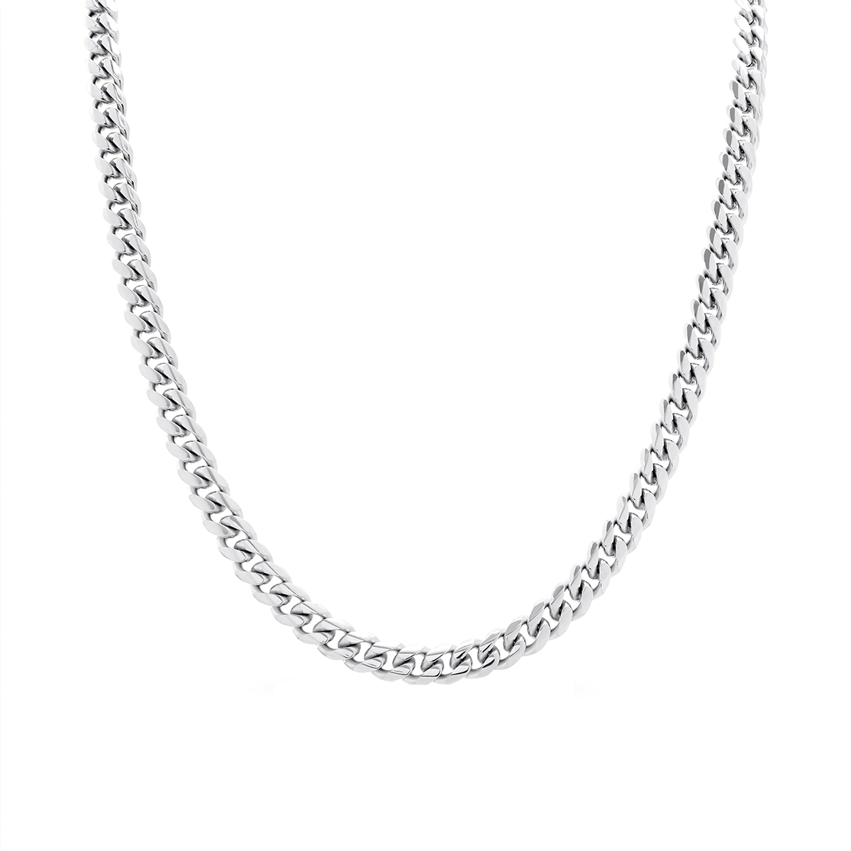 Curb Chain Necklace (Silver)