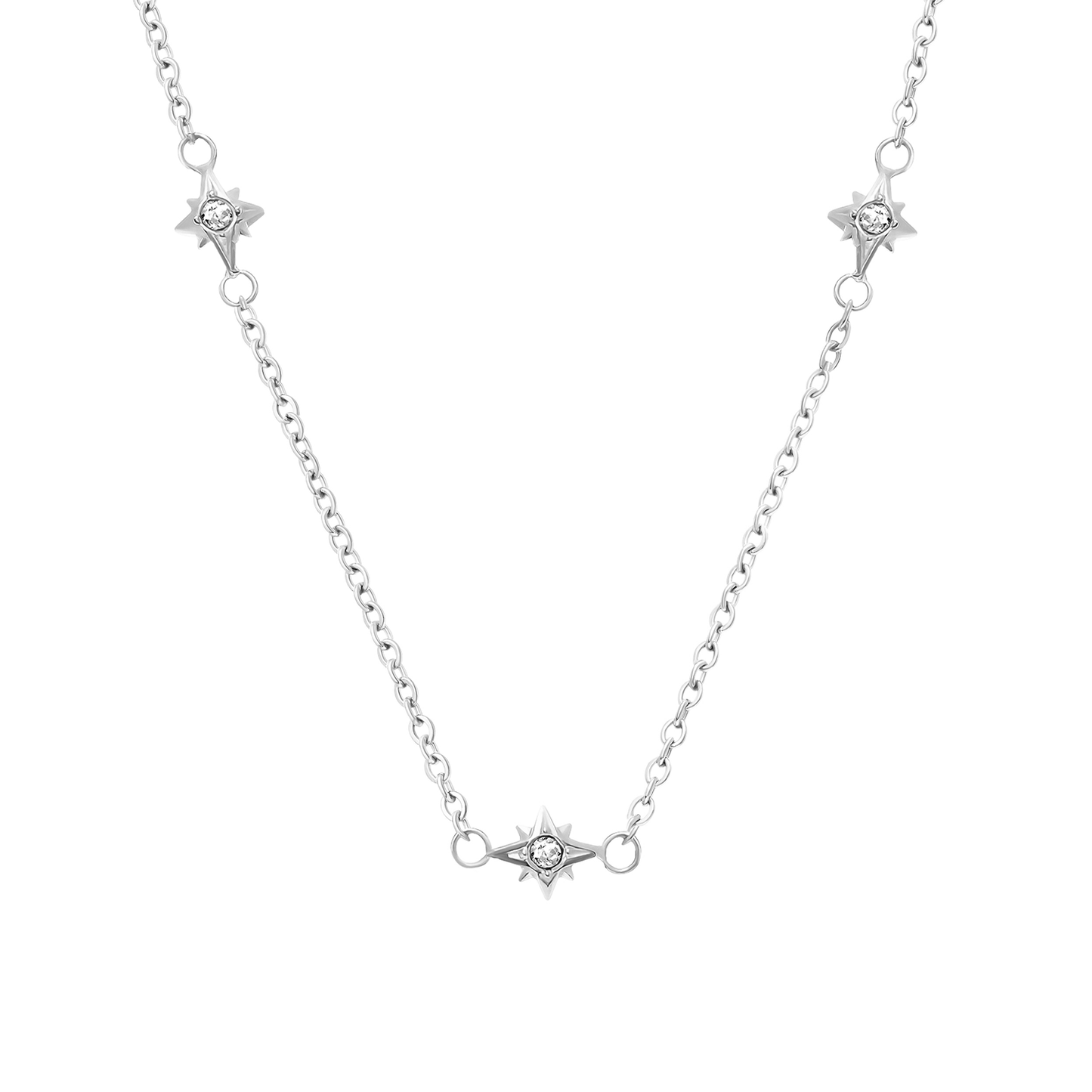 Mother of Pearl Cushion Necklace (Silver)