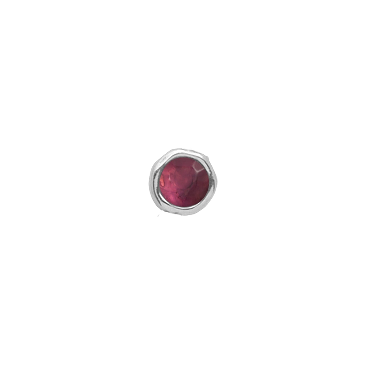 Made Mine Initials & Birthstone Necklace (Silver)