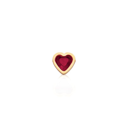 Mini Heart Birthstone Bracelet (Gold)
