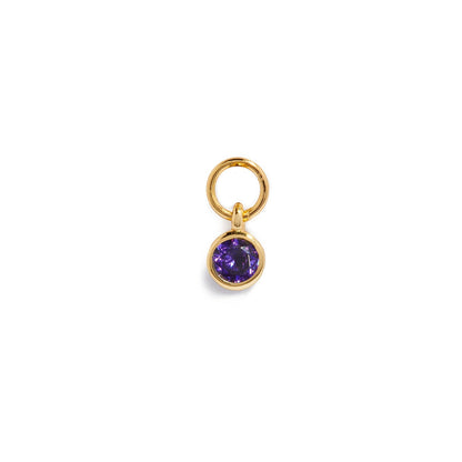 Stories Mini Birthstone Hoop Charm (Gold)