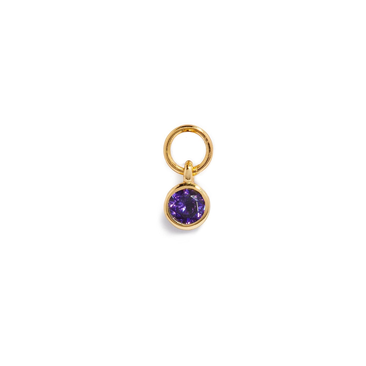 Stories Mini Birthstone Hoop Charm (Gold)