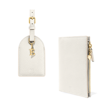 Leather Travel Set (Ivory)