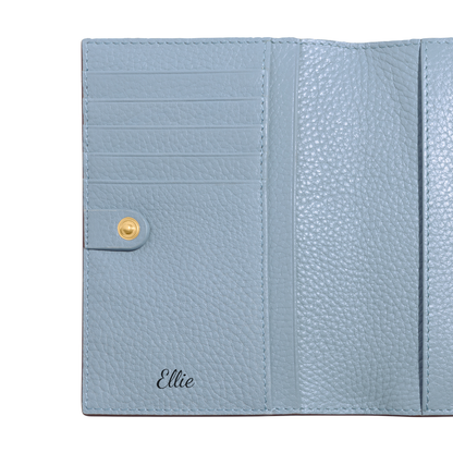 Leather Passport Holder (Powder Blue)