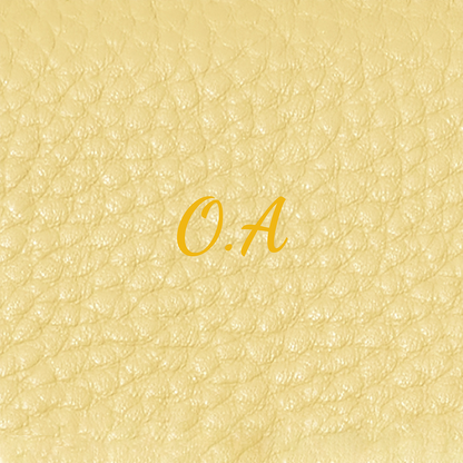 Leather Sun Keyring (Butter Yellow)