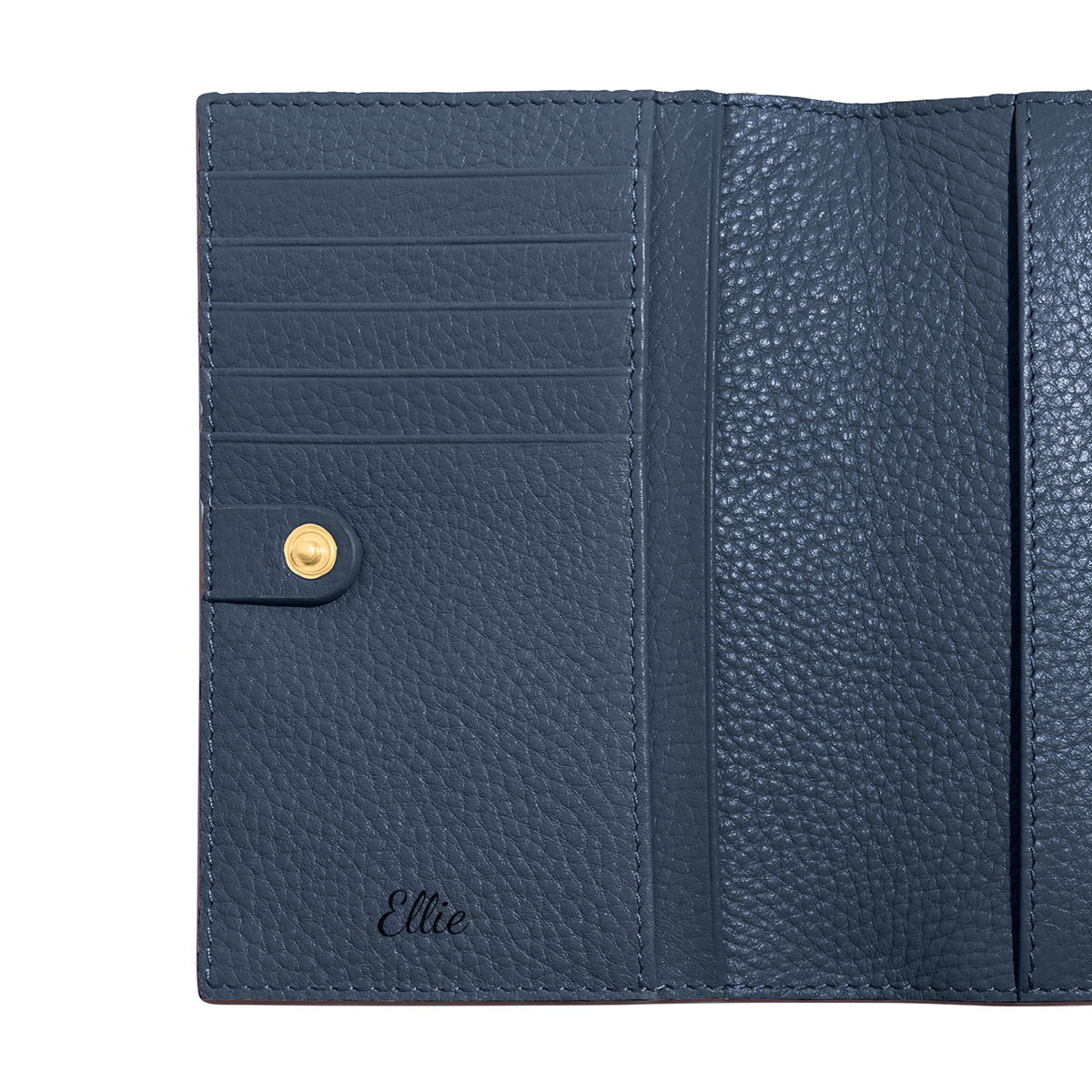 Leather Passport Holder (Navy)