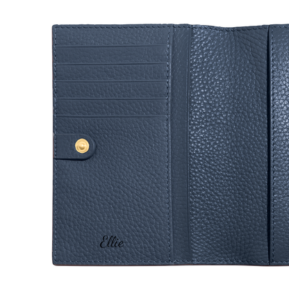 Leather Passport Holder (Navy)