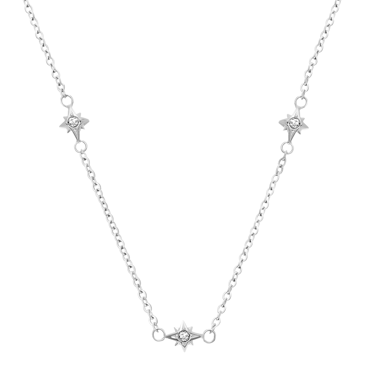 Mother of Pearl Cushion Necklace (Silver)