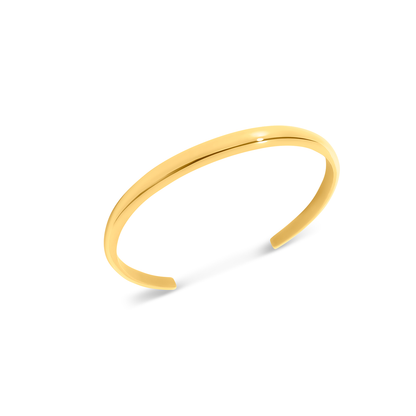 Custom Handwritten Domed Bangle (Gold)