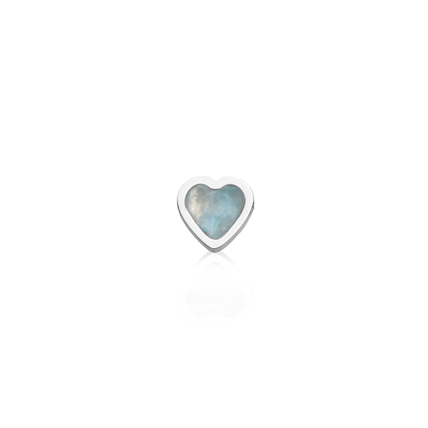 Made Mine Mini Heart Birthstone Necklace (Silver)