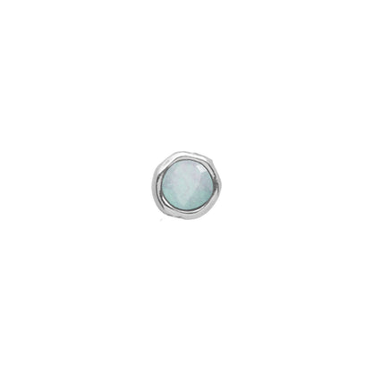 Made Mine Initials & Birthstone Necklace (Silver)