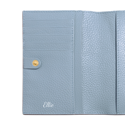 Leather Passport Holder (Powder Blue)