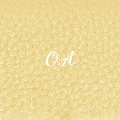 Leather Sun Keyring (Butter Yellow)
