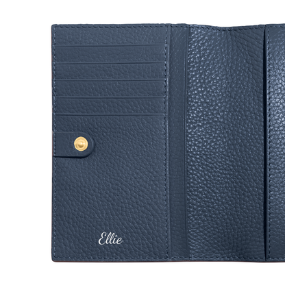 Leather Passport Holder (Navy)