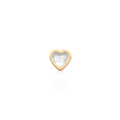 Mini Heart Birthstone Bracelet (Gold)