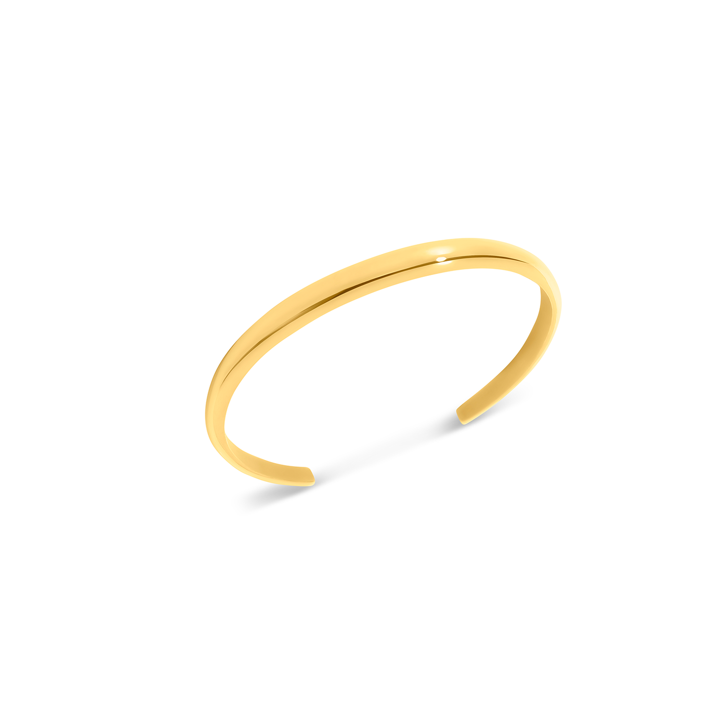 Custom Handwritten Domed Bangle (Gold)