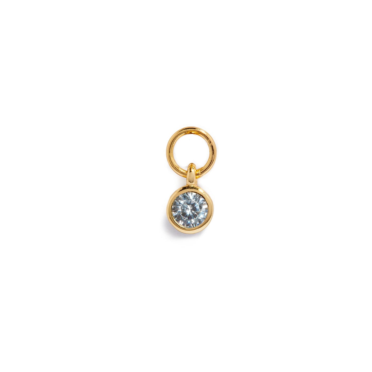 Stories Mini Birthstone Hoop Charm (Gold)